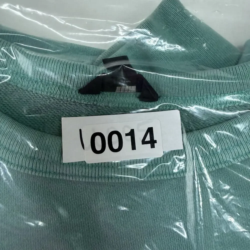 J.Crew L Large Sweatshirt Ocean Pearl Myrtle Beach Green Crop Pullover Cotton‎